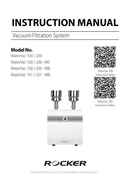 

WaterVac Series Instruction Manual


